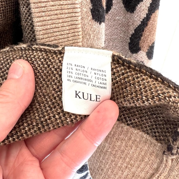 Pristine Kule Animal Print v-neck Cardigan XL - Picture 11 of 14